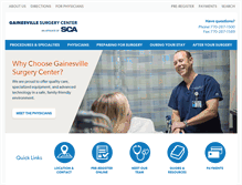 Tablet Screenshot of gainesvillesurgerycenter.com